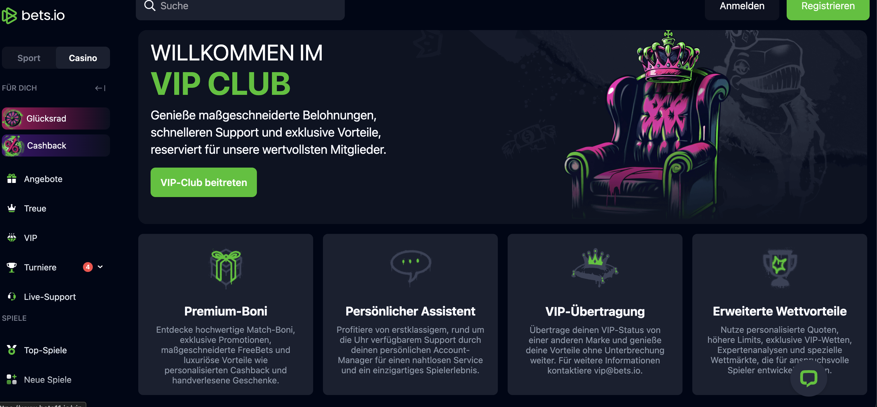 VIP Club im bitcoin casino